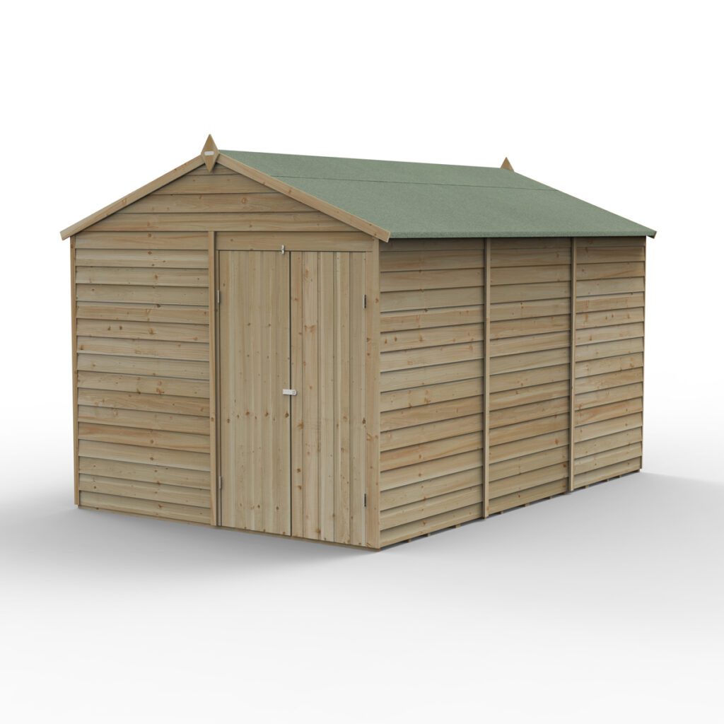 4LIFE Apex Shed 8×12 – Double Door – No Window 5013053200209 2